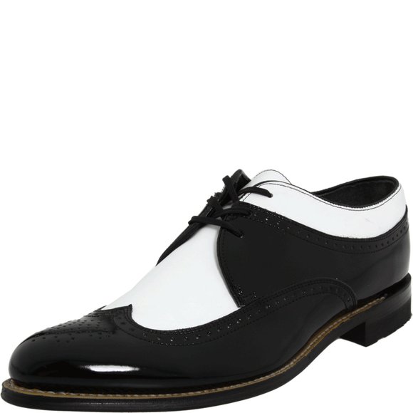 STACY ADAMS mens Dayton oxfords shoes, Black/White, US